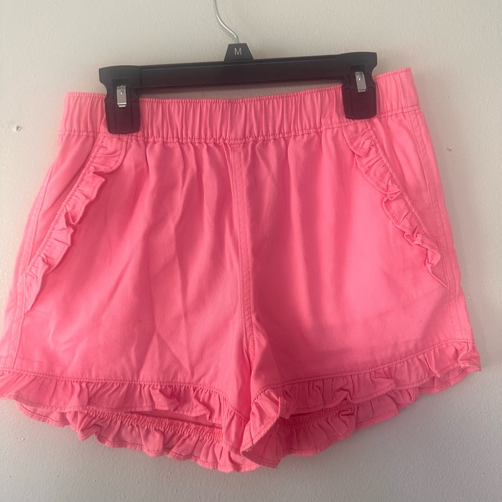 J.Crew pink ruffle shorts